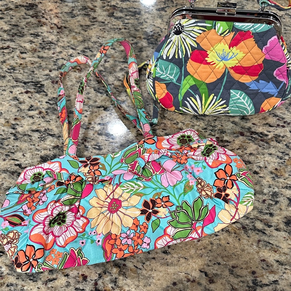 2 Vera Bradley Colorful Floral Bags